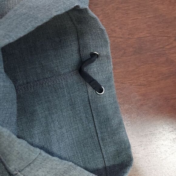 Athleta Midtown Gray Wool Blend Drawstring Straight Leg Trouser Sz 10T - Picture 13 of 14